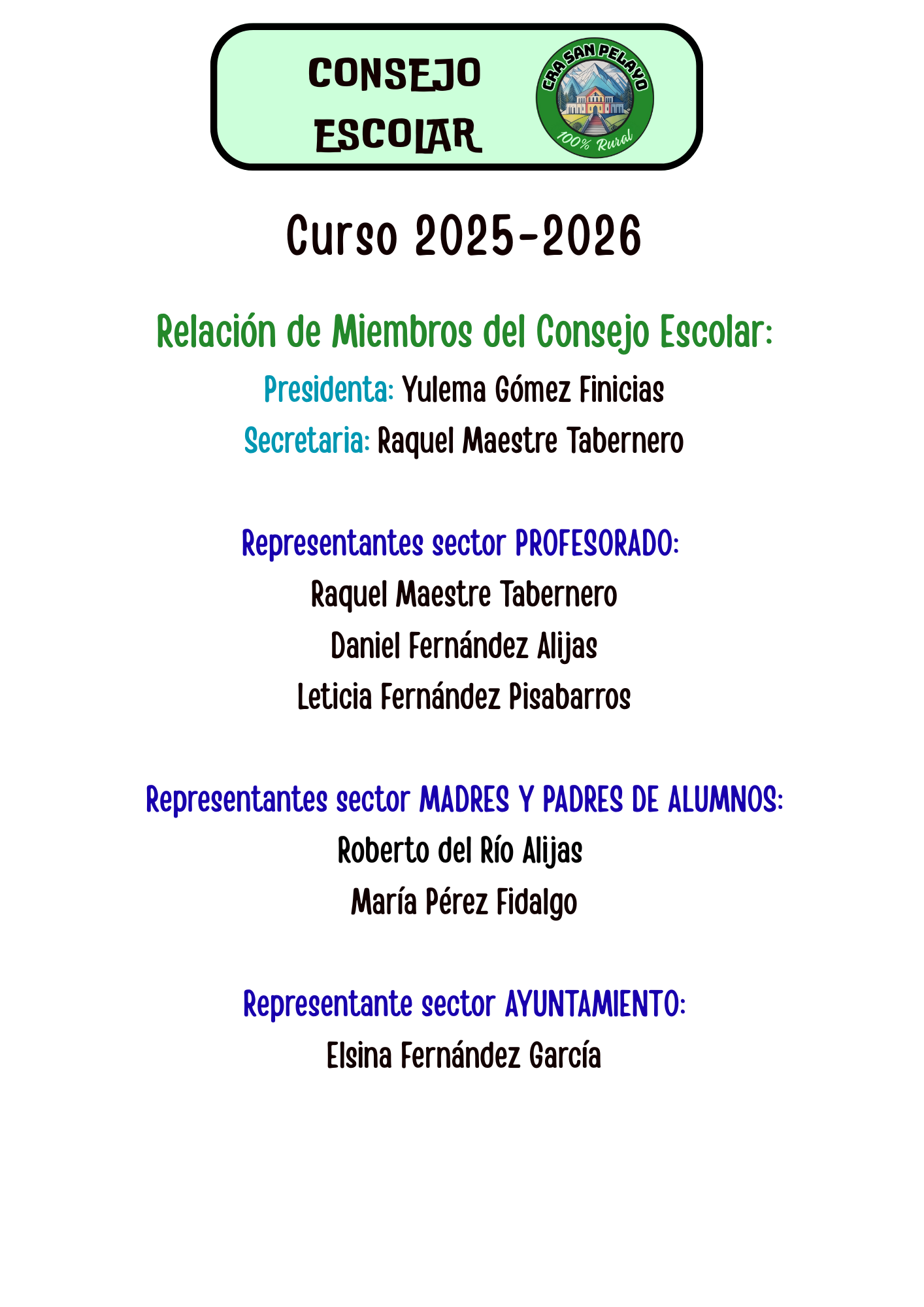 CONSEJO ESCOLAR 2025/2026